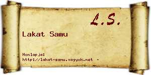 Lakat Samu névjegykártya